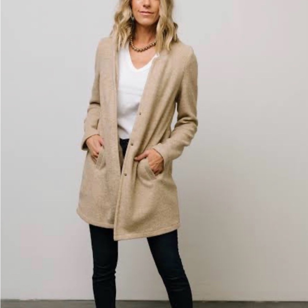 Baltic Born Knoll Notch Jacket - Tan Cardigan Sweater